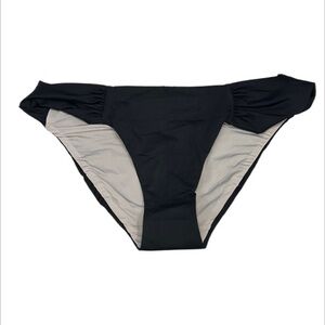 A. Che reversible swim bikini bottom black size small